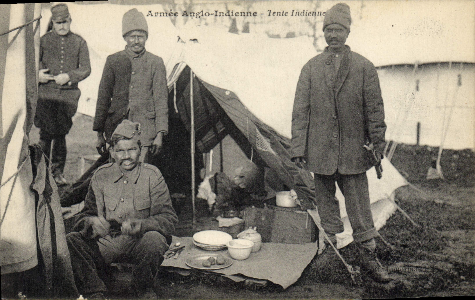 CPA Militaria Armee anglo indienne Tente indienne