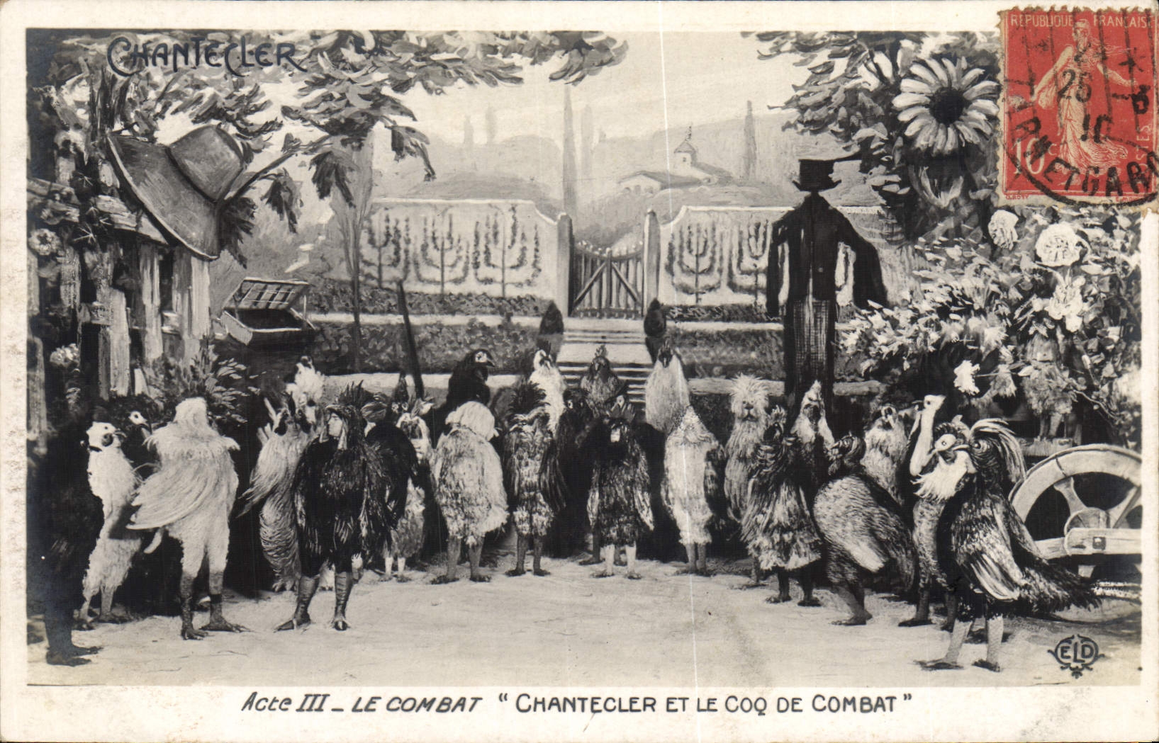 CPA Theatre Edmond Rostand Chantecler et le coq de combat