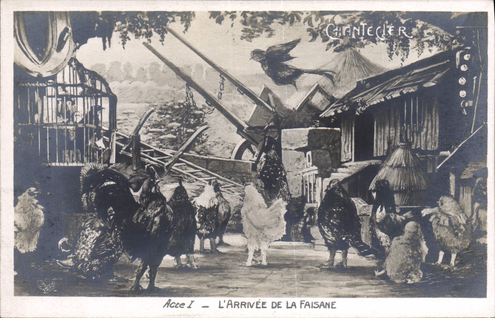CPA Theatre Edmond Rostand Chantecler L'arrivee de la faisane