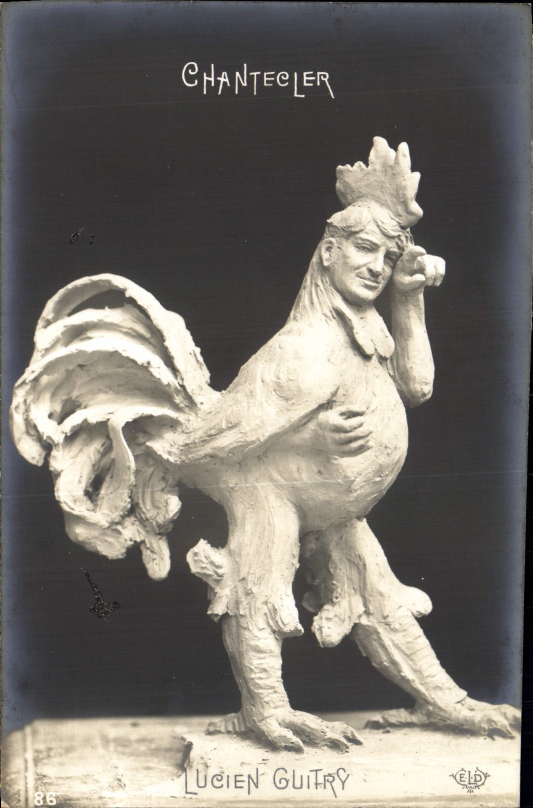 VINTAGE POSTCARD Theater Edmond Rostand Chantecler Lucien Guitry Hen