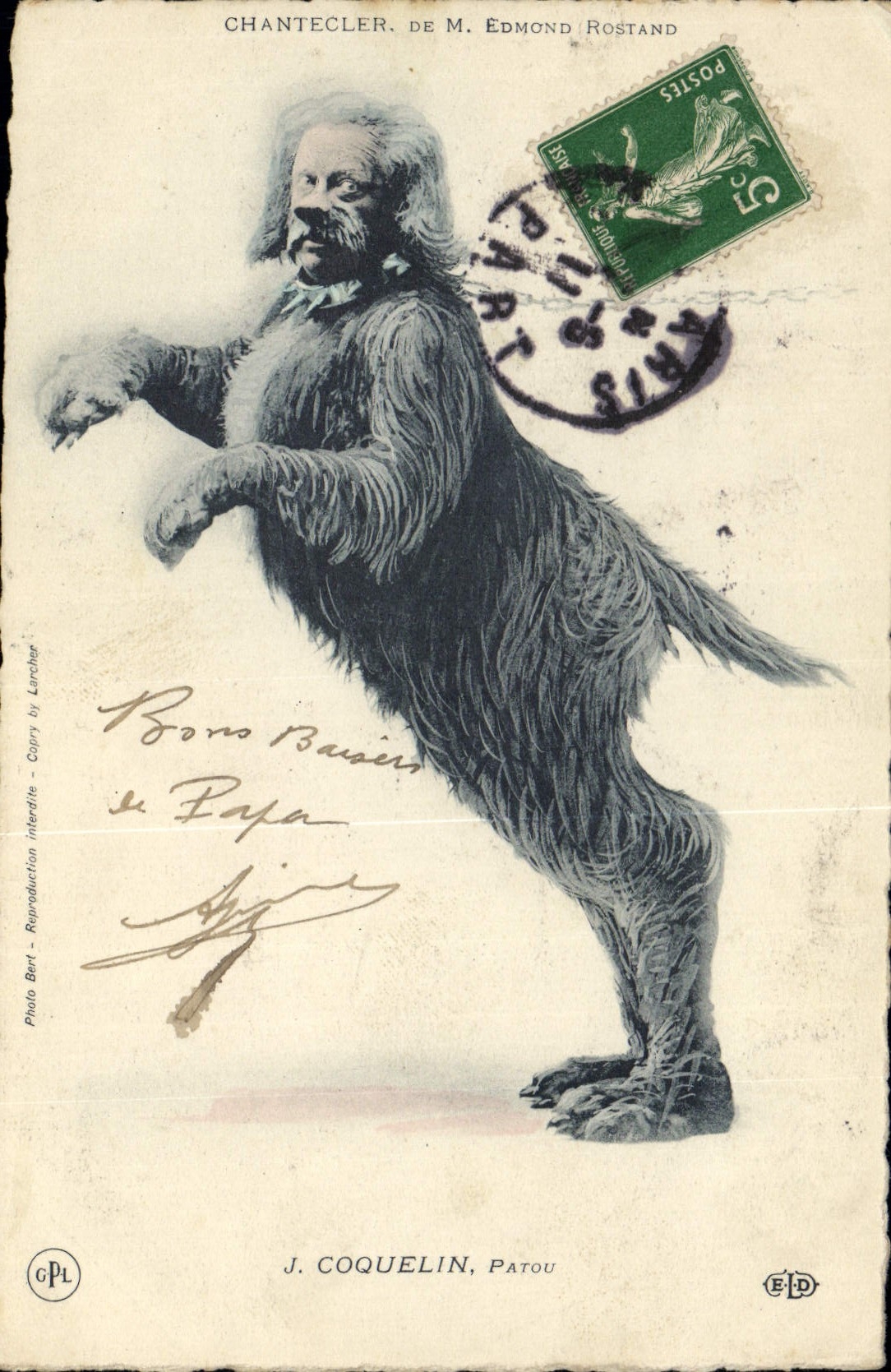 CPA Theatre Edmond Rostand Chantecler J Coquelin Payou 