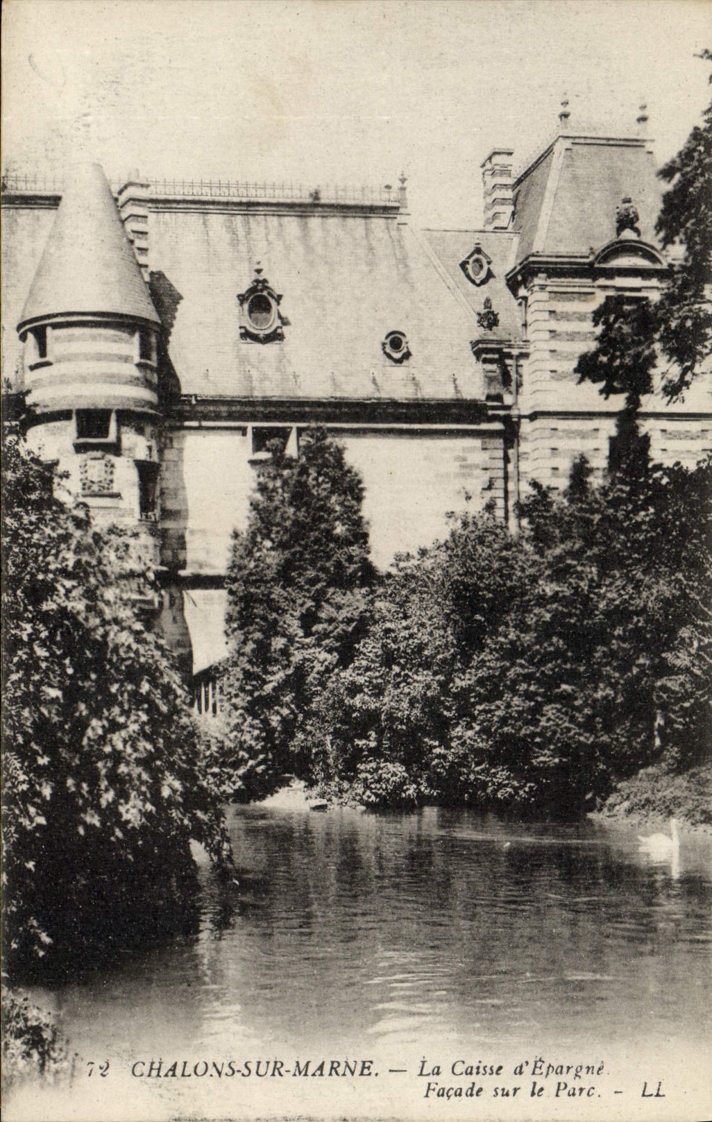 CPA Banque Caisse d'Epargne Facade sur le parc Chalons sur Marne