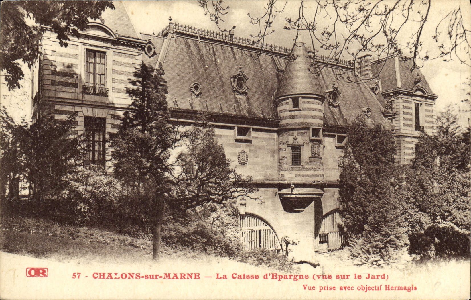 VINTAGE POSTCARD Bank Savings bank Trawl-nets on the Marne Seen on Jard
