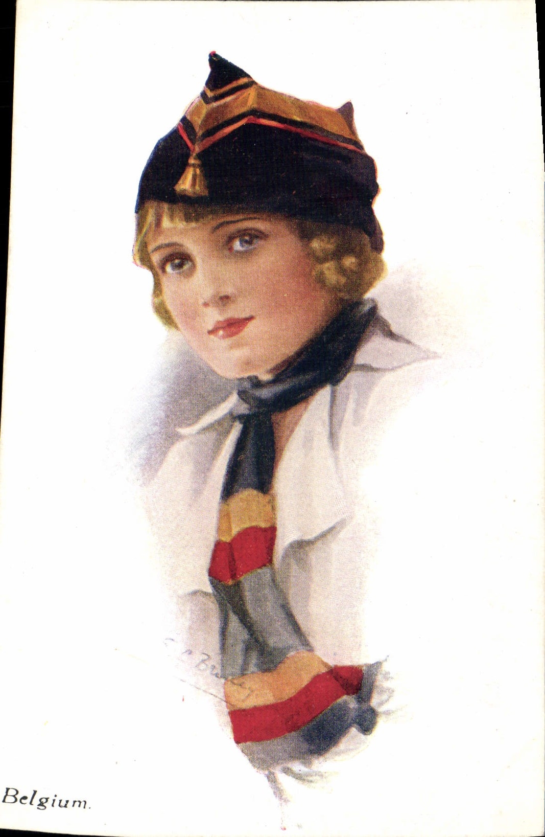 CPA Fantaisie Illustrateur Femme Belgium Belgique