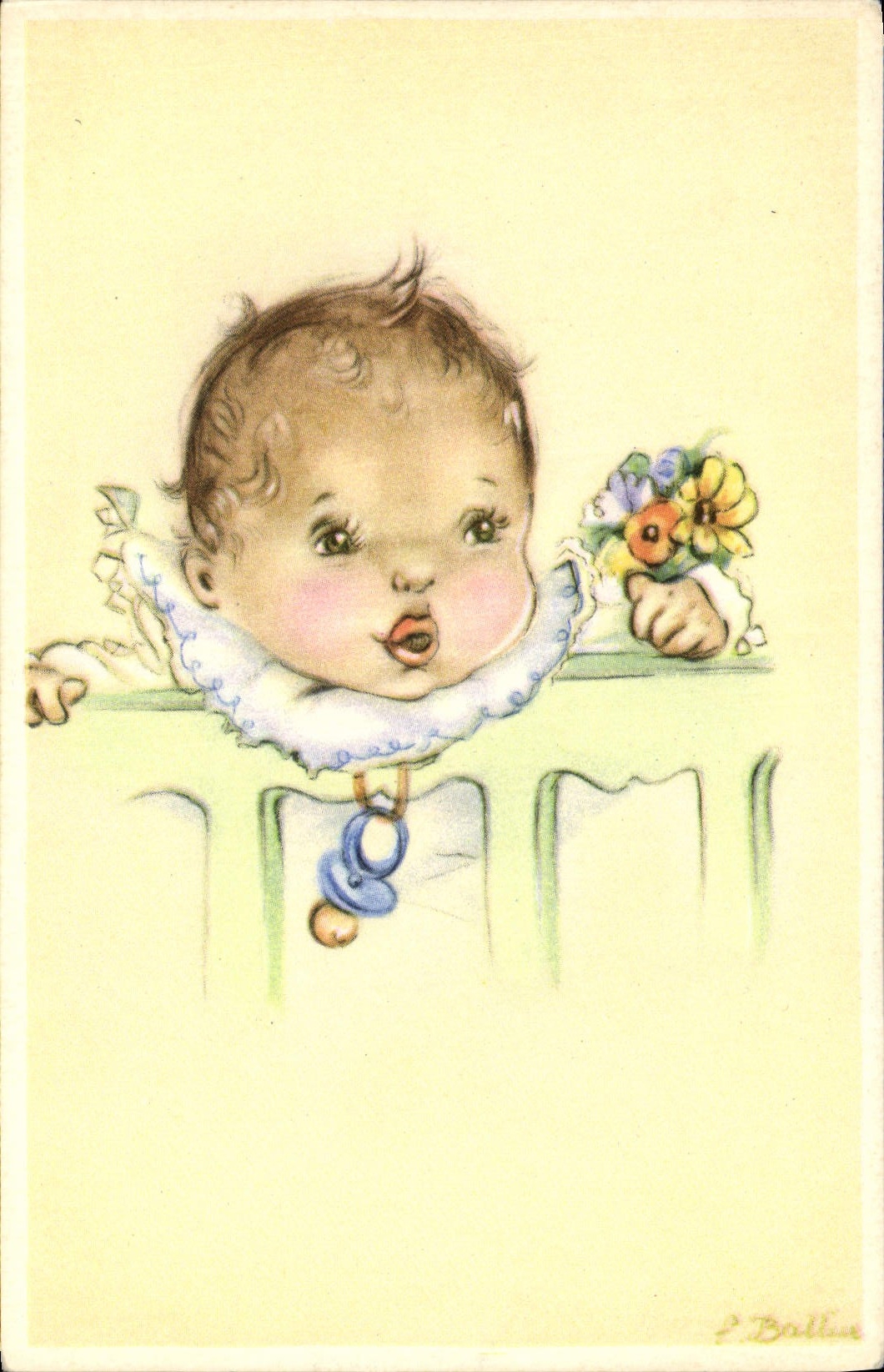 CPA Fantaisie Illustrateur Enfant Bebe