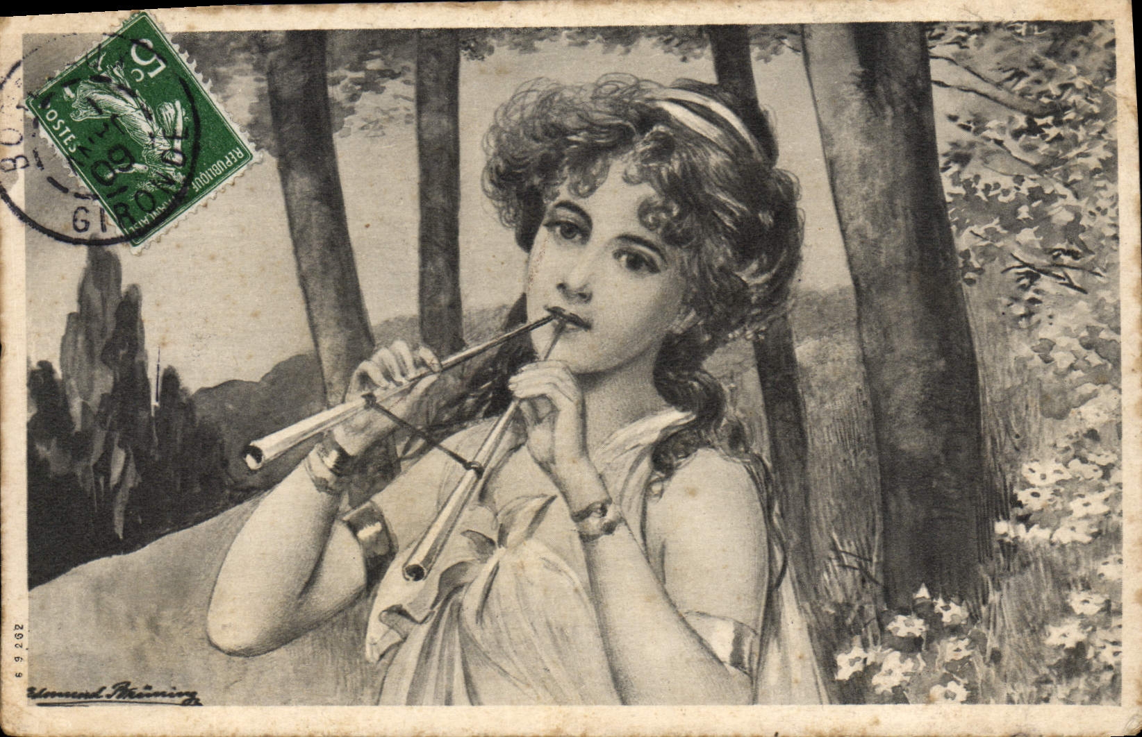 CPA Fantaisie Illustrateur Femme