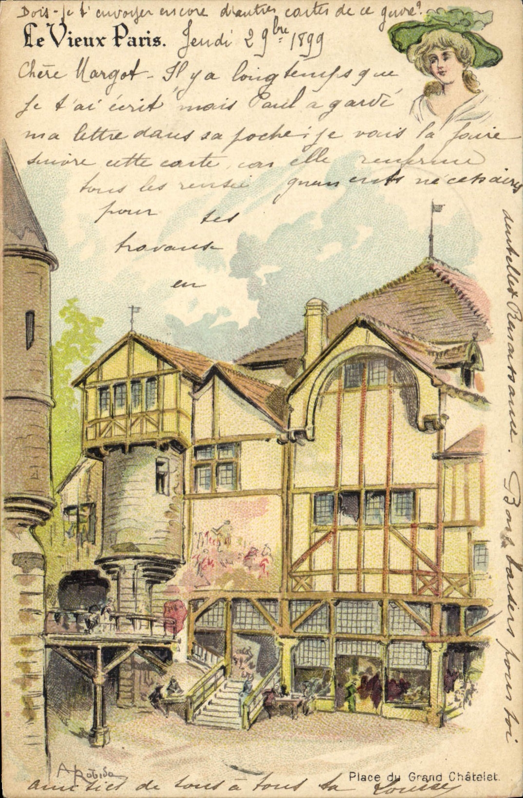 CPA Le Vieux Paris Chocolat Guerin Boutron Place du Grand Chatelet