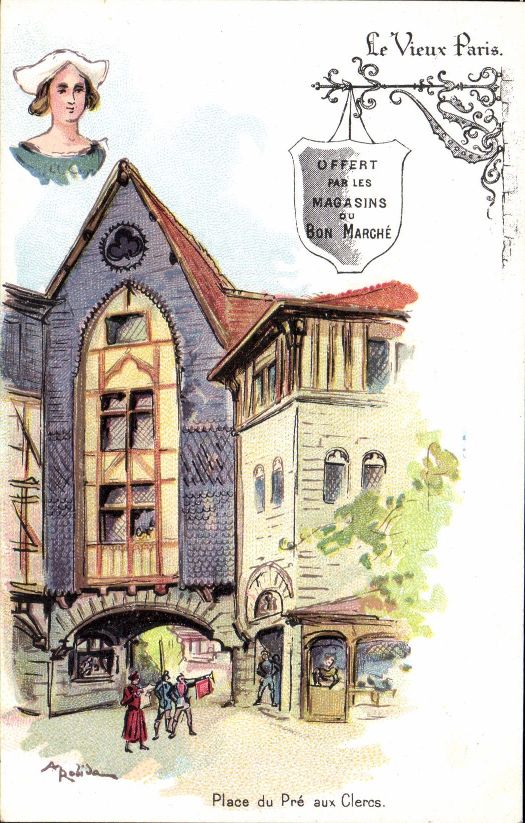CPA Le Vieux Paris Au Bon Marche Place du Pre Aux clercs Maison Boucicaut