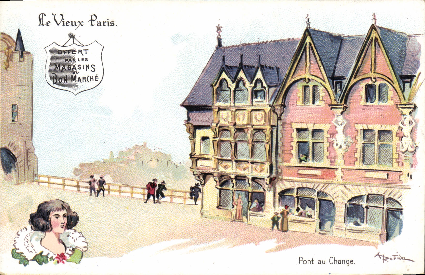 CPA Le Vieux Paris Au Bon Marche Pont au change Maison Boucicaut