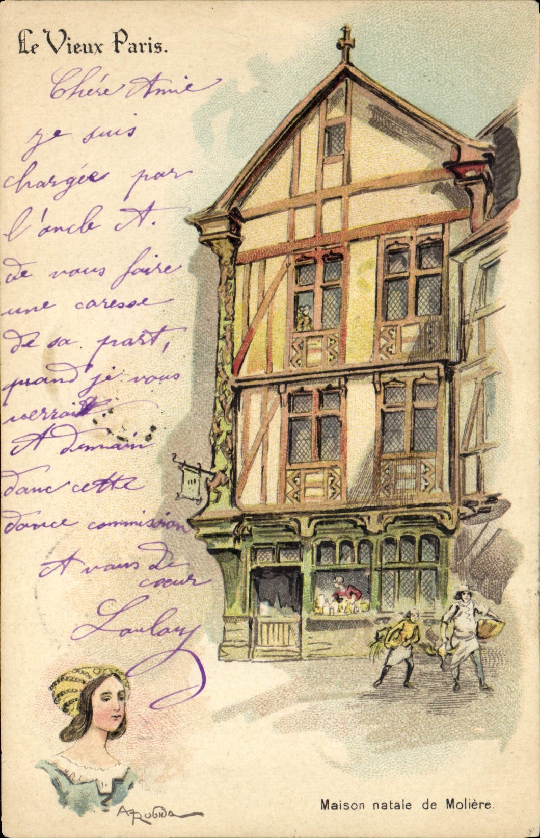 CPA Le Vieux Paris Au Bon Marche Maison natale de Moliere