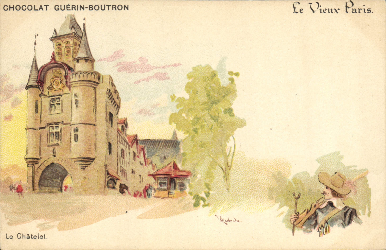 CPA Le Vieux Paris Au Bon Marche Chocolat Guerin Boutron Rue du Maroc Le Chatelet