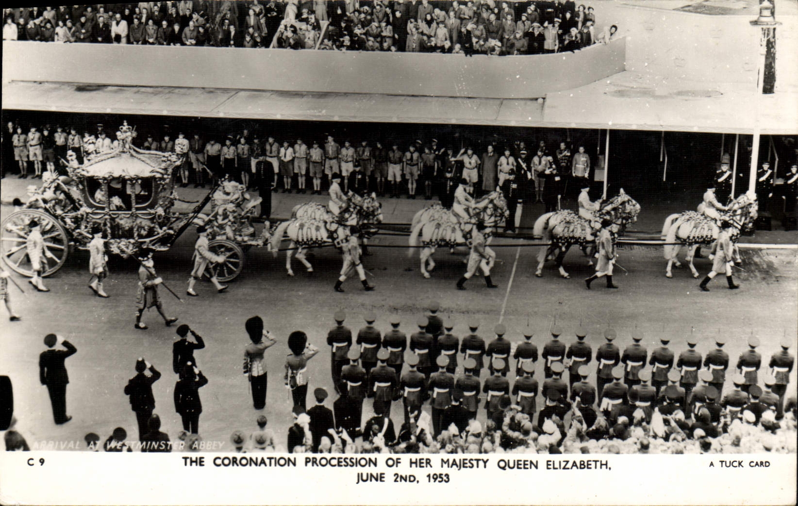 CPA The coronation procession of her Majesty Queen Elizabeth June 2 1953