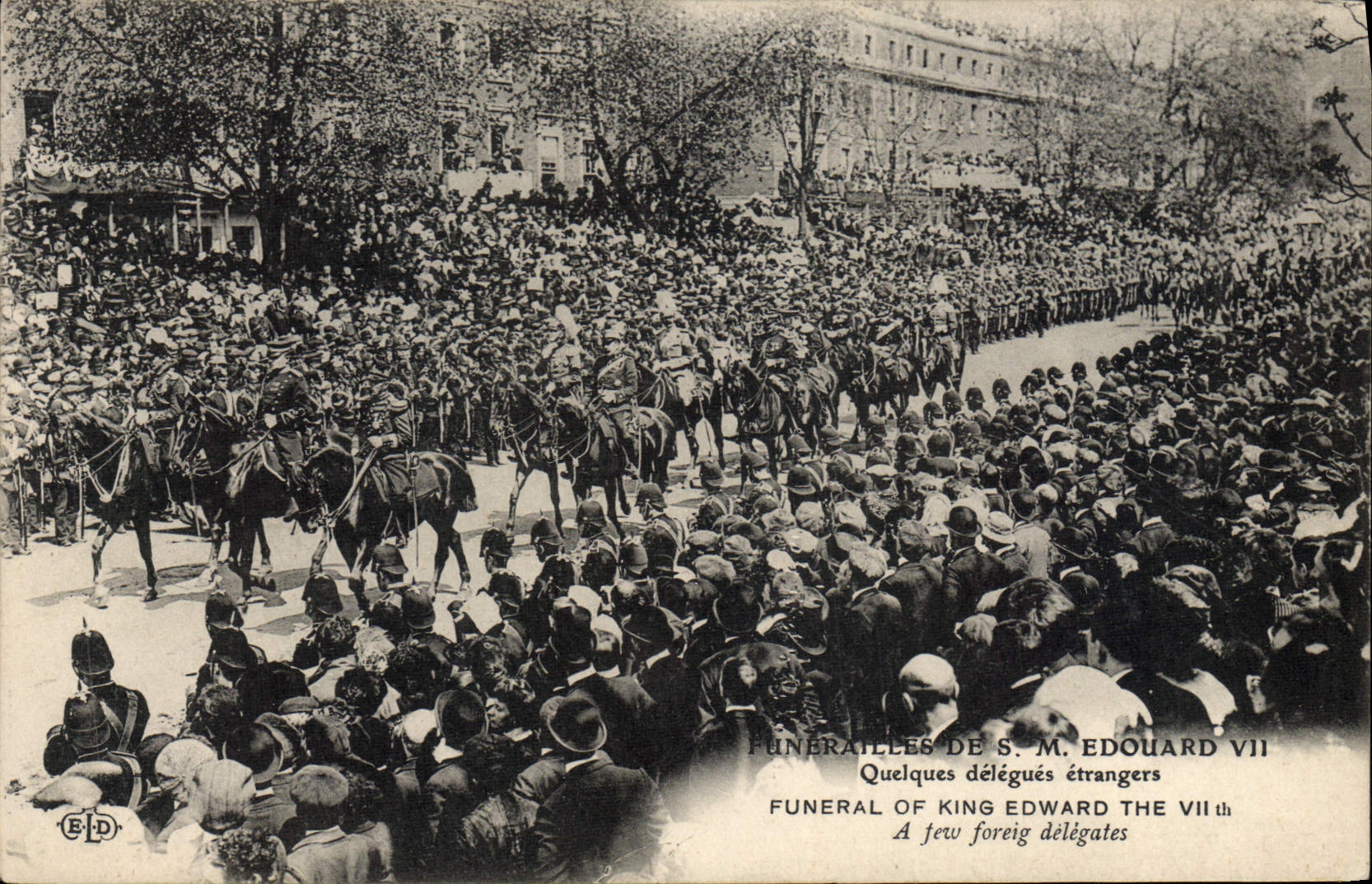 VINTAGE POSTCARD SM Funeral Edouard VII Some foreign delegates