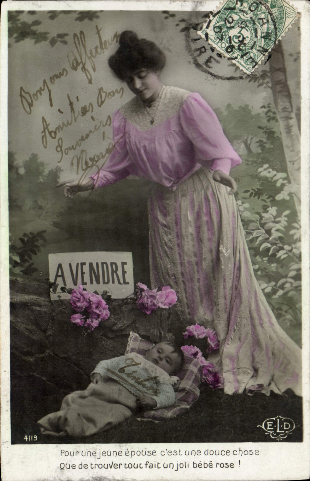 CPA Fantaisie Bebe Enfant Femme A vendre