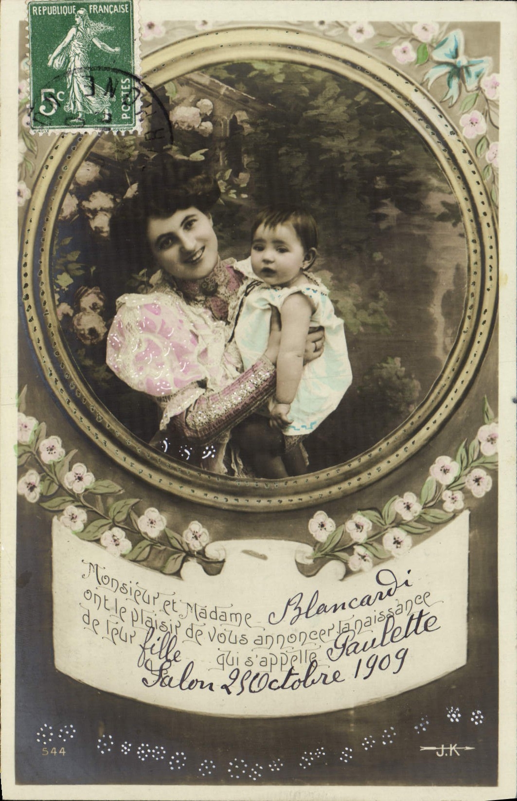 VINTAGE POSTCARD Fantasy Baby Child Opinion of Blancardi Birth