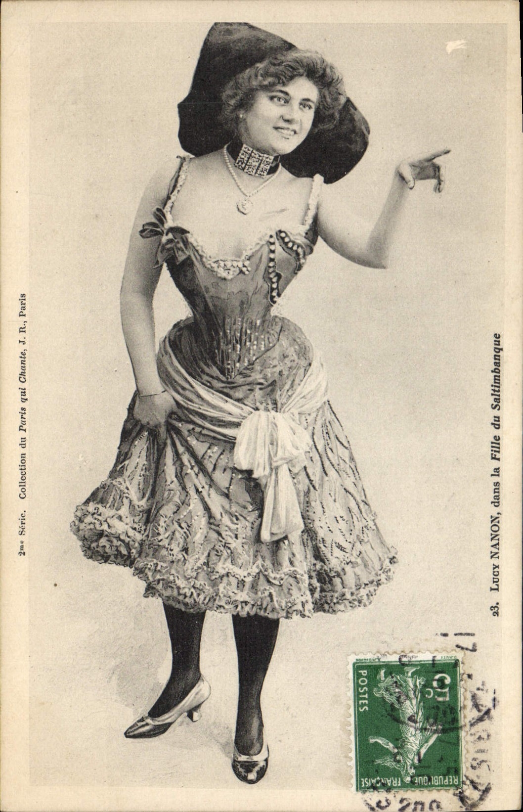 VINTAGE POSTCARD Theater Lucy Nanon in the Girl of the travelling acrobat