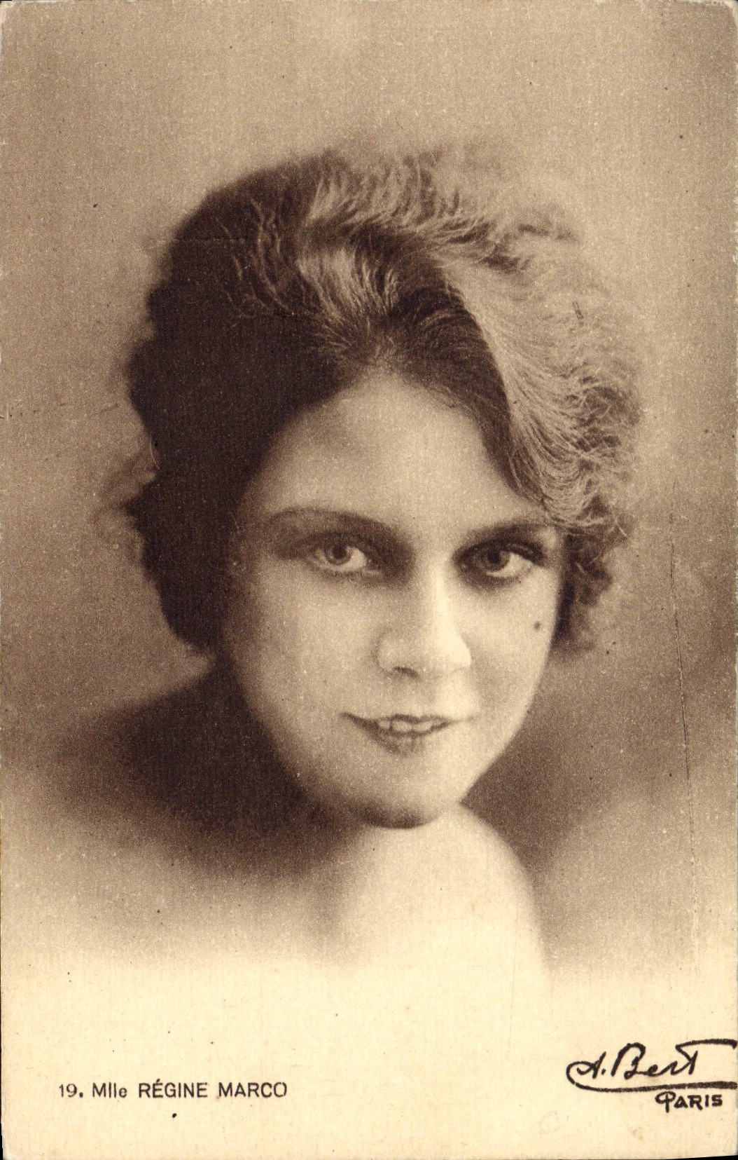 VINTAGE POSTCARD Theater Miss Regine Marco