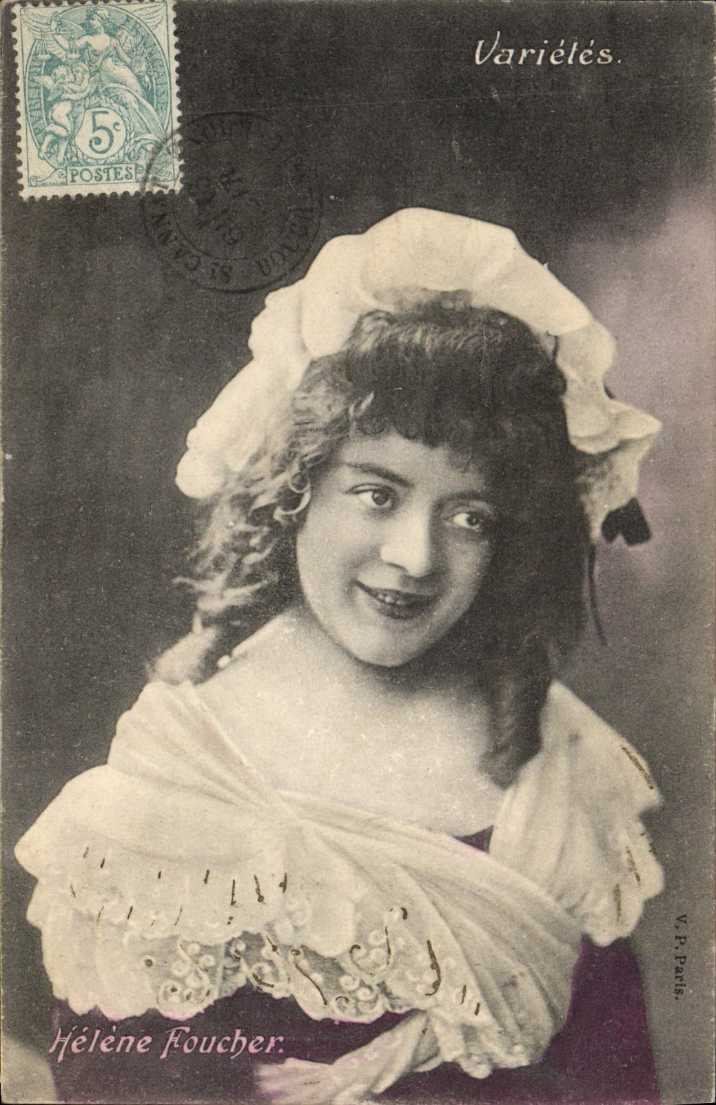 VINTAGE POSTCARD Theater Helene Foucher