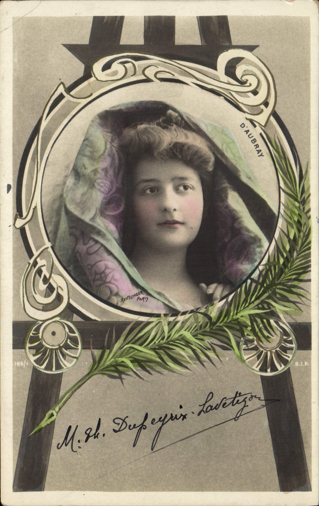 VINTAGE POSTCARD Theater D' Aubray