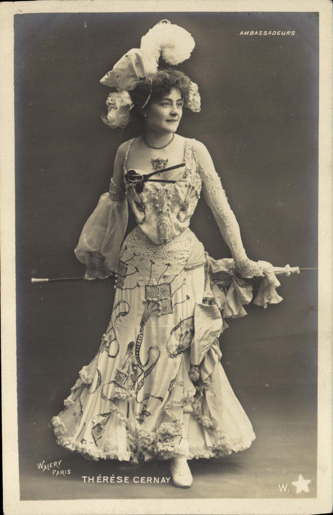 VINTAGE POSTCARD Theater Ambassadors Therese Cernay