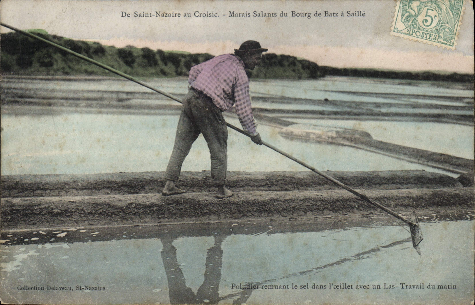 CPA Folklore Marais Salants De Saint Nazaire au Croisic Bourg de Batz a Saille