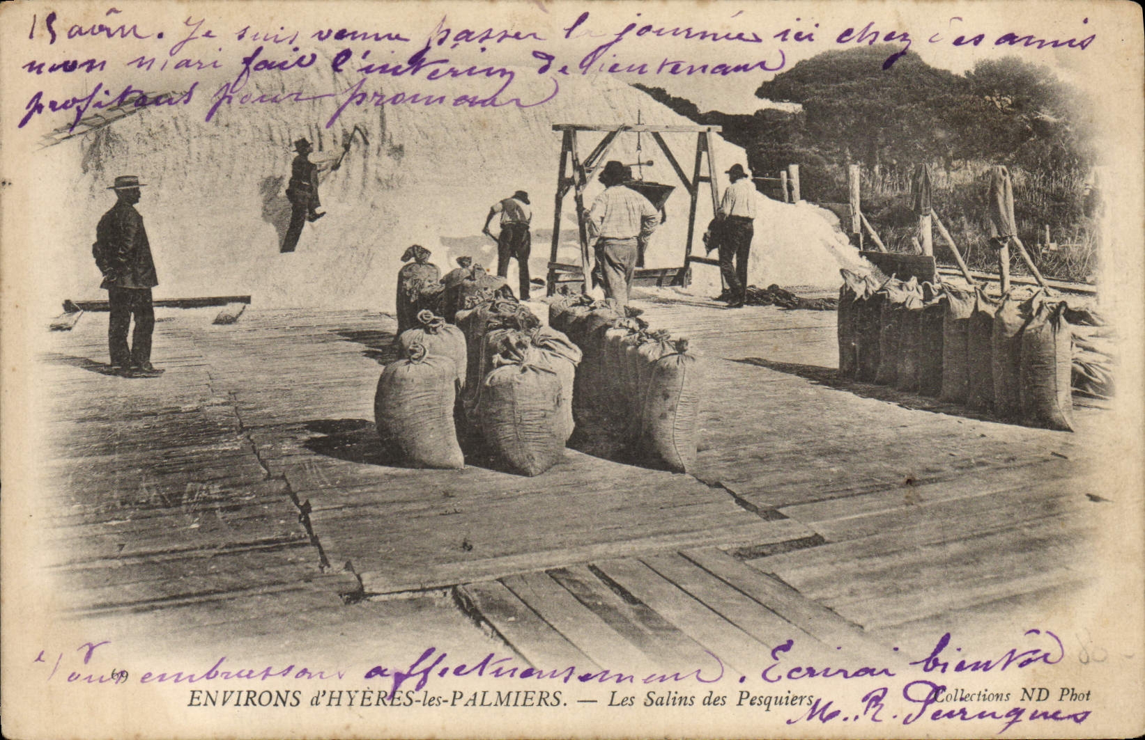 CPA Folklore Marais Salants Environs d'Hyeres les Salins des Pesquiers