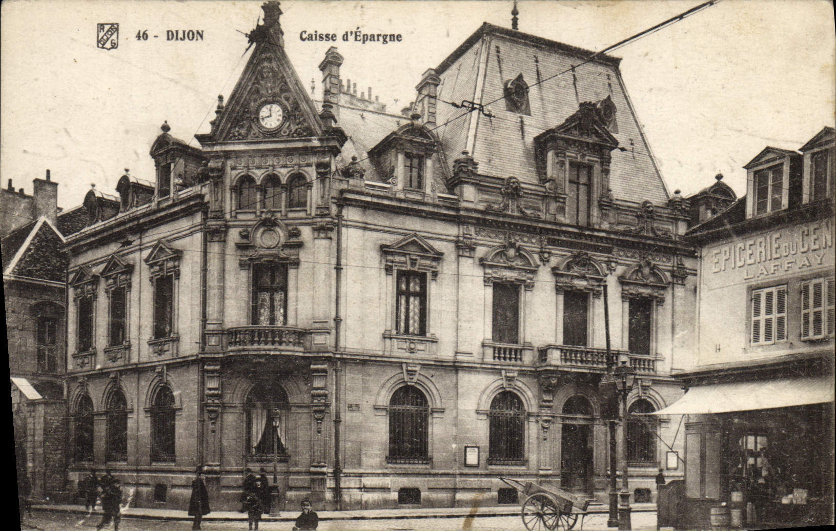 VINTAGE POSTCARD Bank Savings bank Dijon