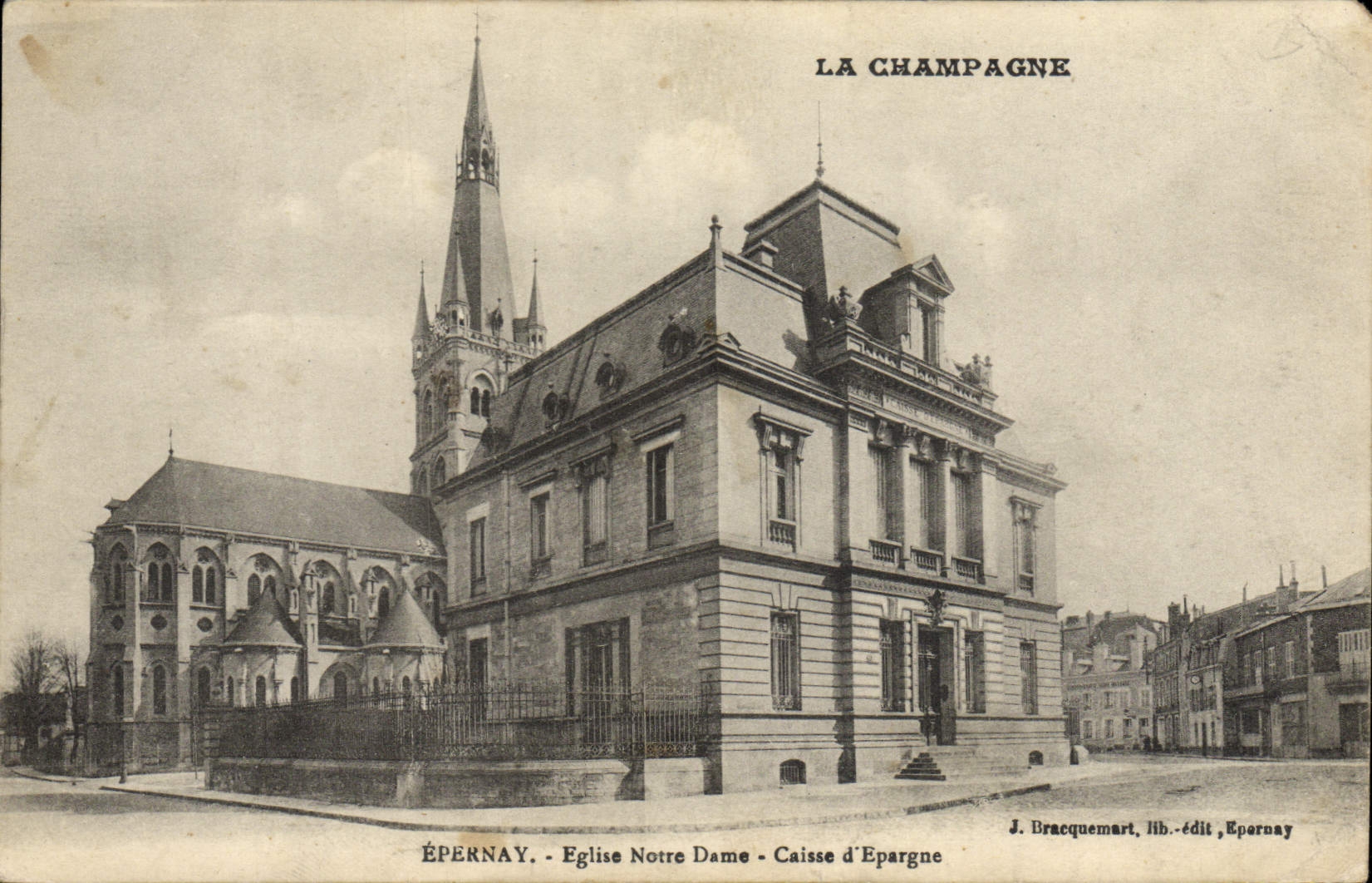 CPA Banque Epernay Eglise Notre Dame Caisse d'Epargne