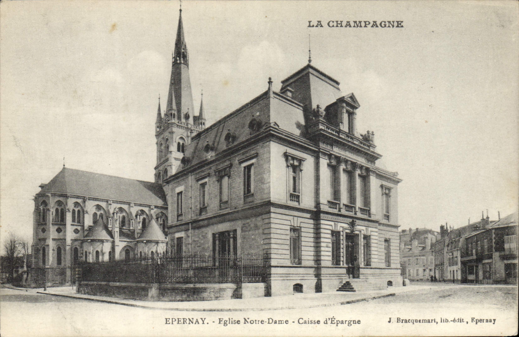 CPA Banque Epernay Eglise Notre Dame Caisse d'Epargne