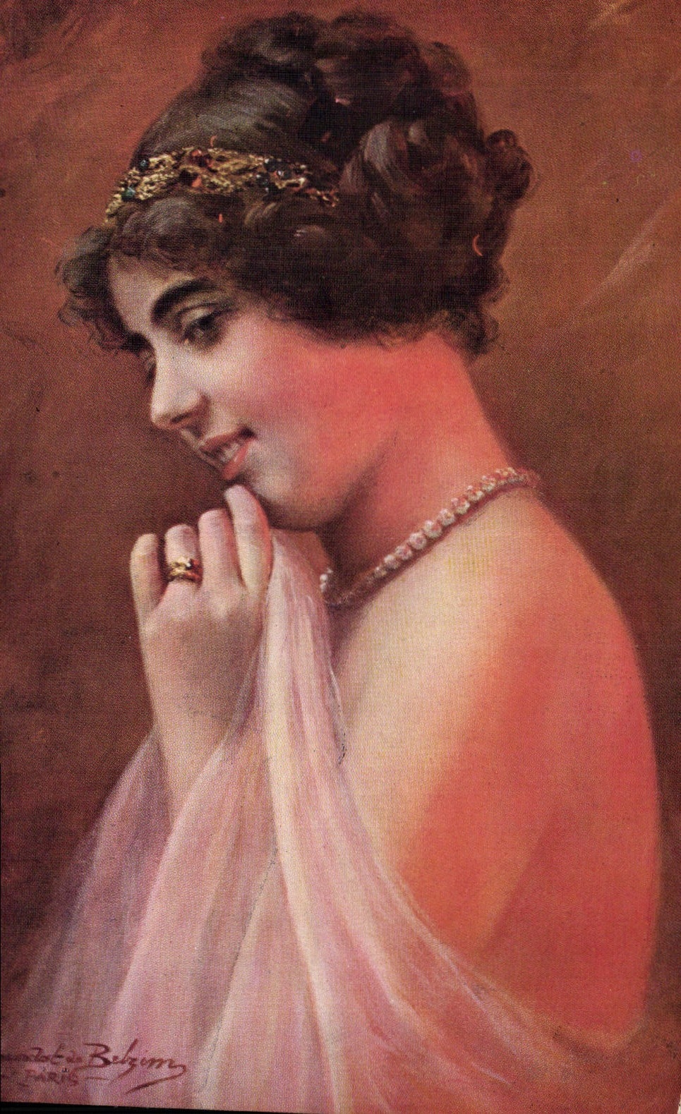 VINTAGE POSTCARD Fantasy Illustrator Serendat de Belzim Smoothing iron