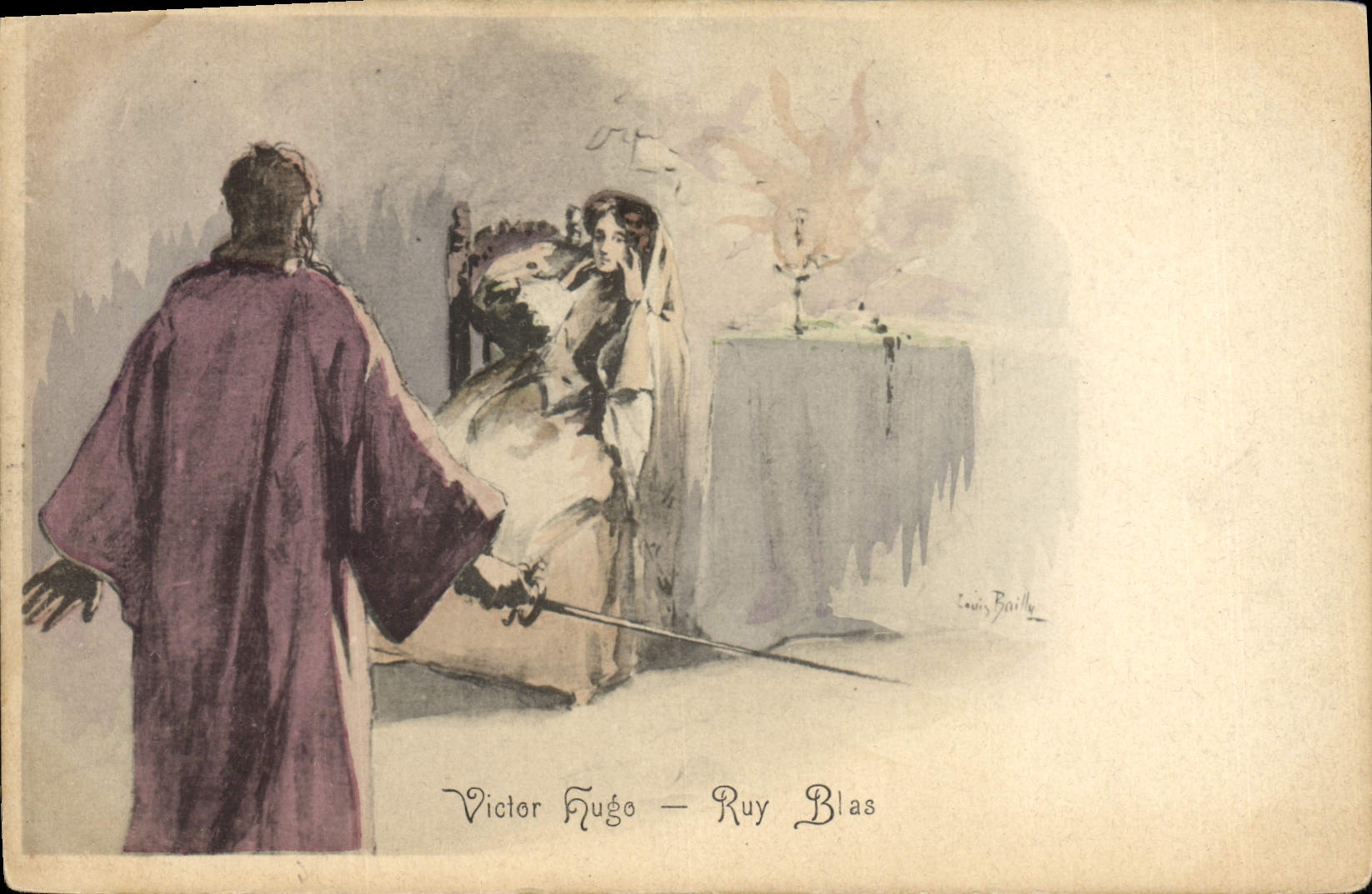 Ilustrador Victor Hugo Ruy Blas de la fantasía de la POSTAL de la VENDIMIA