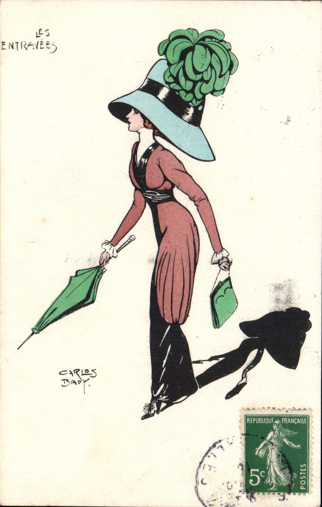 VINTAGE POSTCARD Fantasy Illustrator eEmme entravees