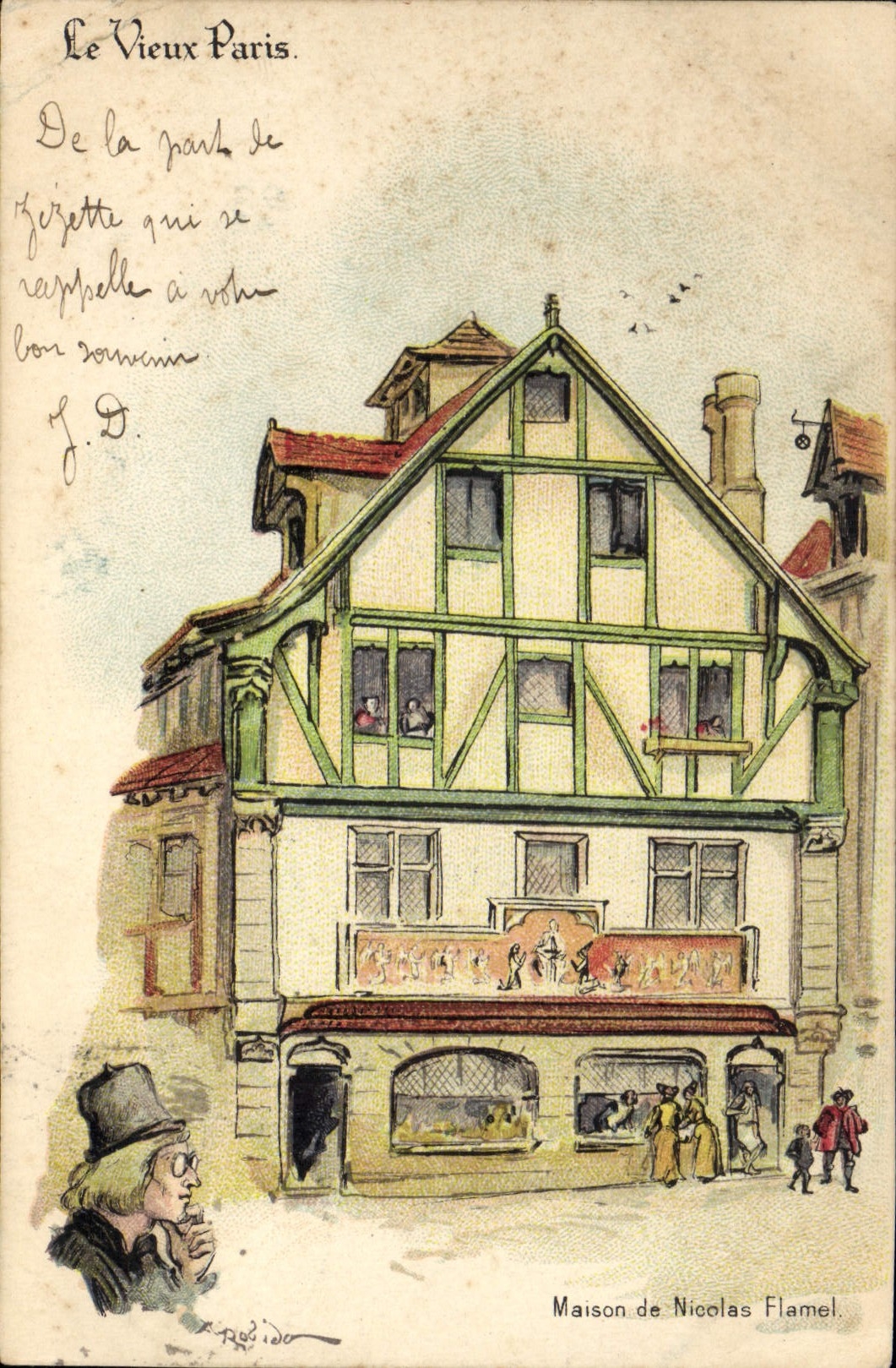 CPA Le Vieux Paris Rue du Maroc Maison de Nicolas Flamel