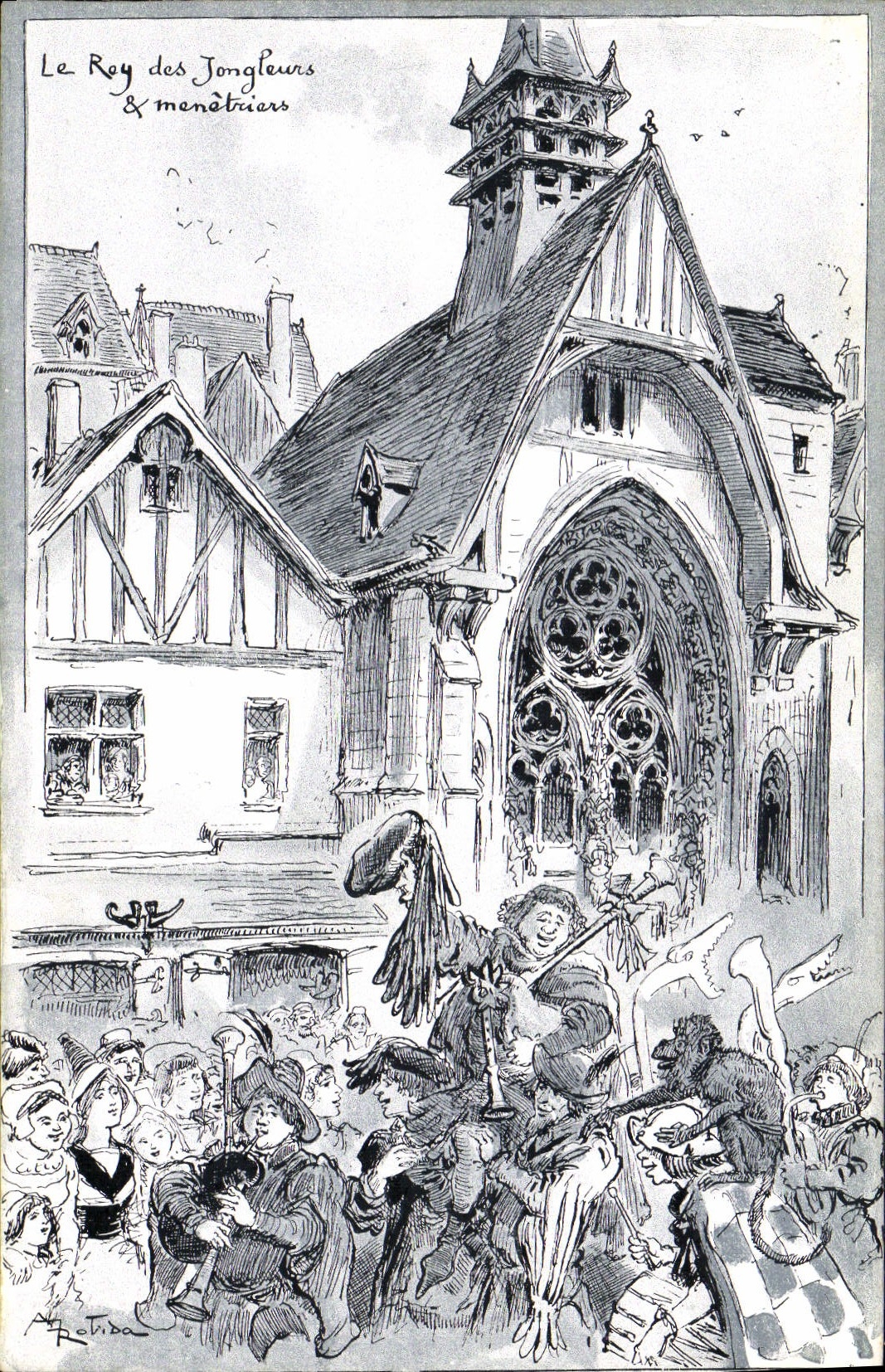 CPA Le Vieux Paris Le Roy des jongleurs et menetriers
