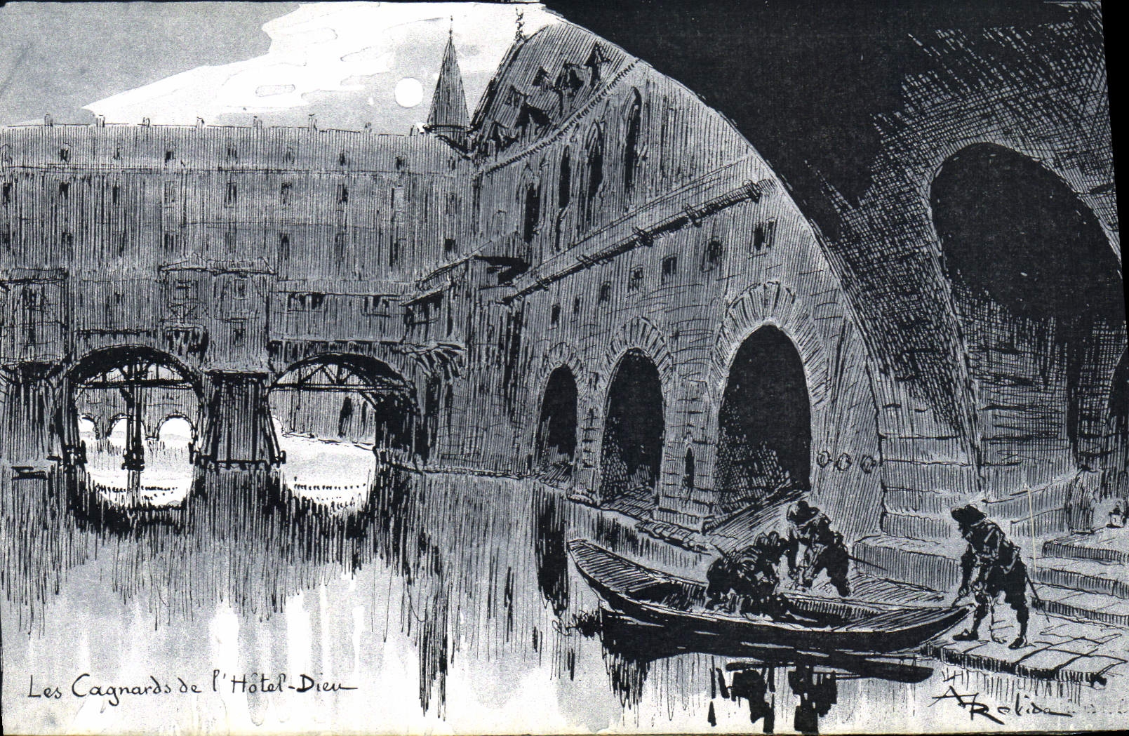 CPA Le Vieux Paris Les cagnards de l'Hotel Dieur