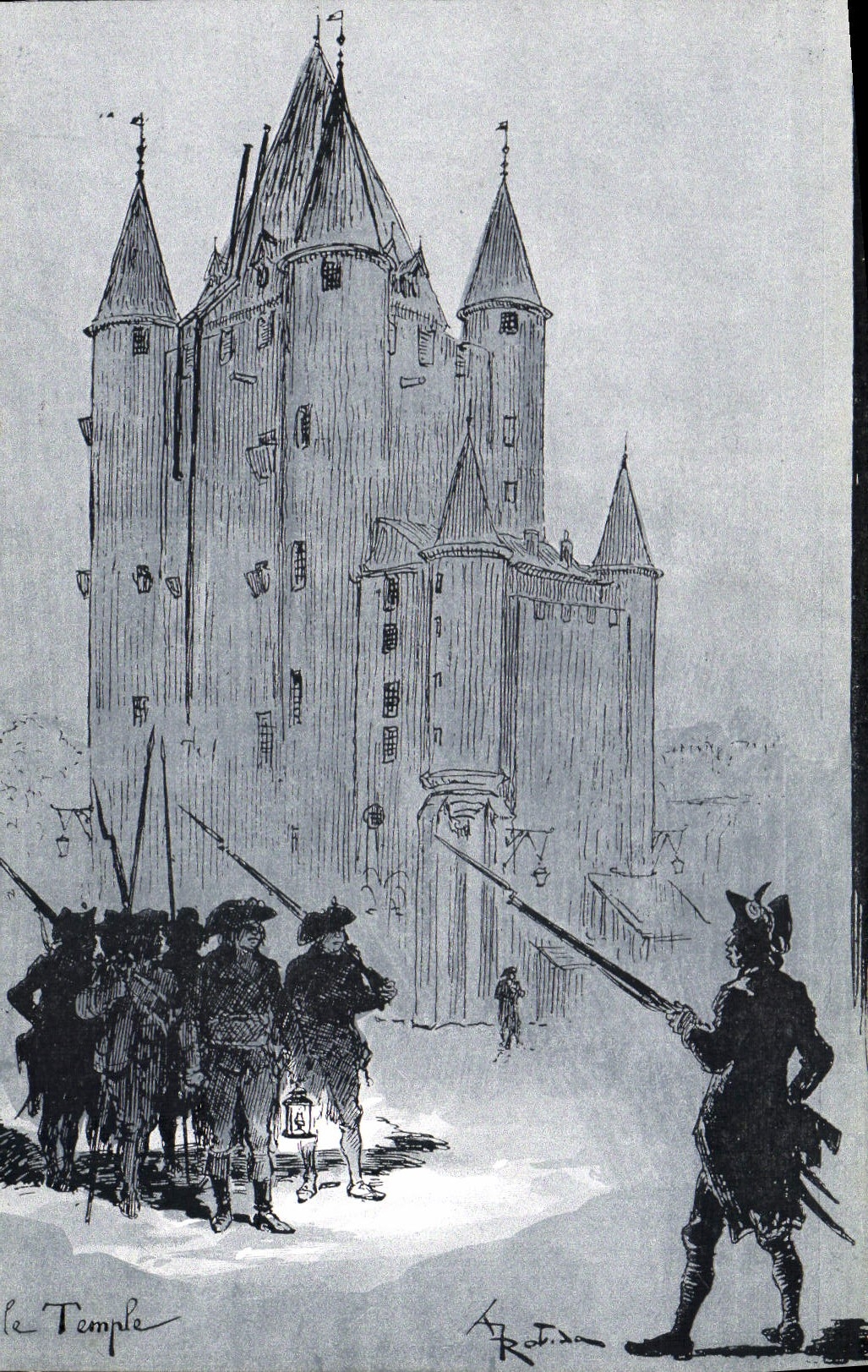 VINTAGE POSTCARD the Paris Old man the temple