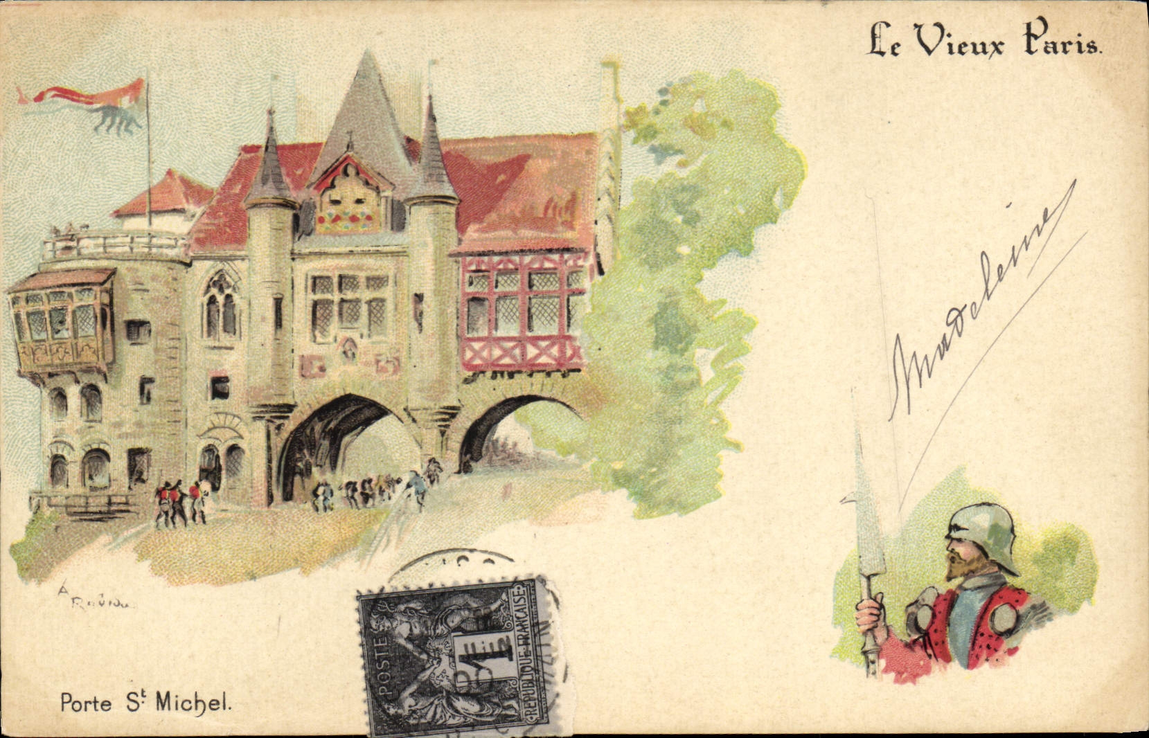 CPA Le Vieux Paris Porte St Michel