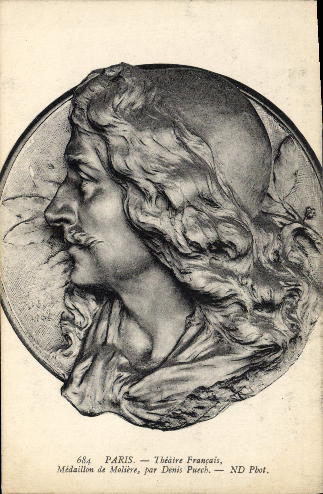 CPA Medaillon de Moliere par Denis Puech Paris Theatre Francais