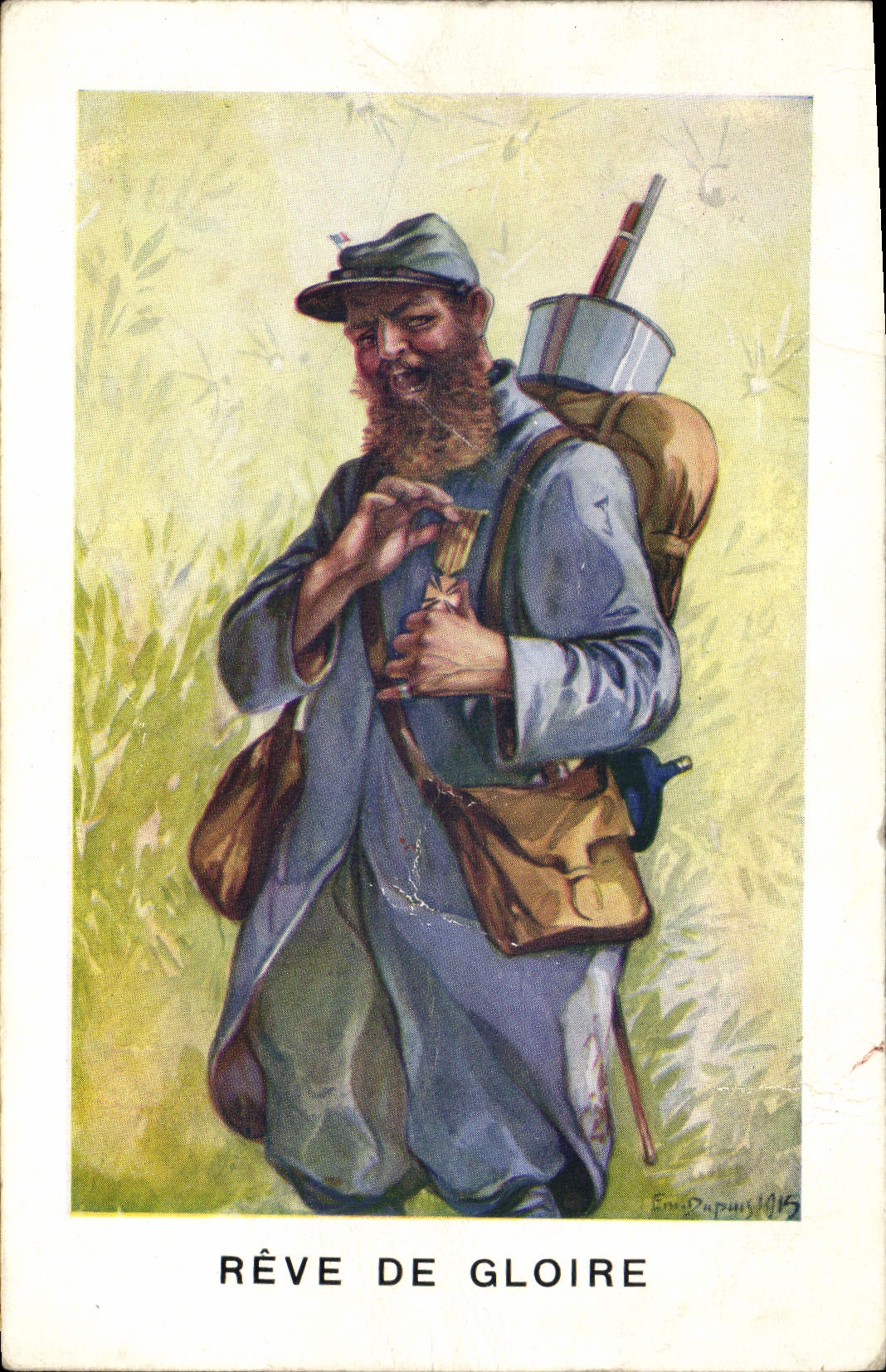 VINTAGE POSTCARD Militaria Medal Re-examined of glory