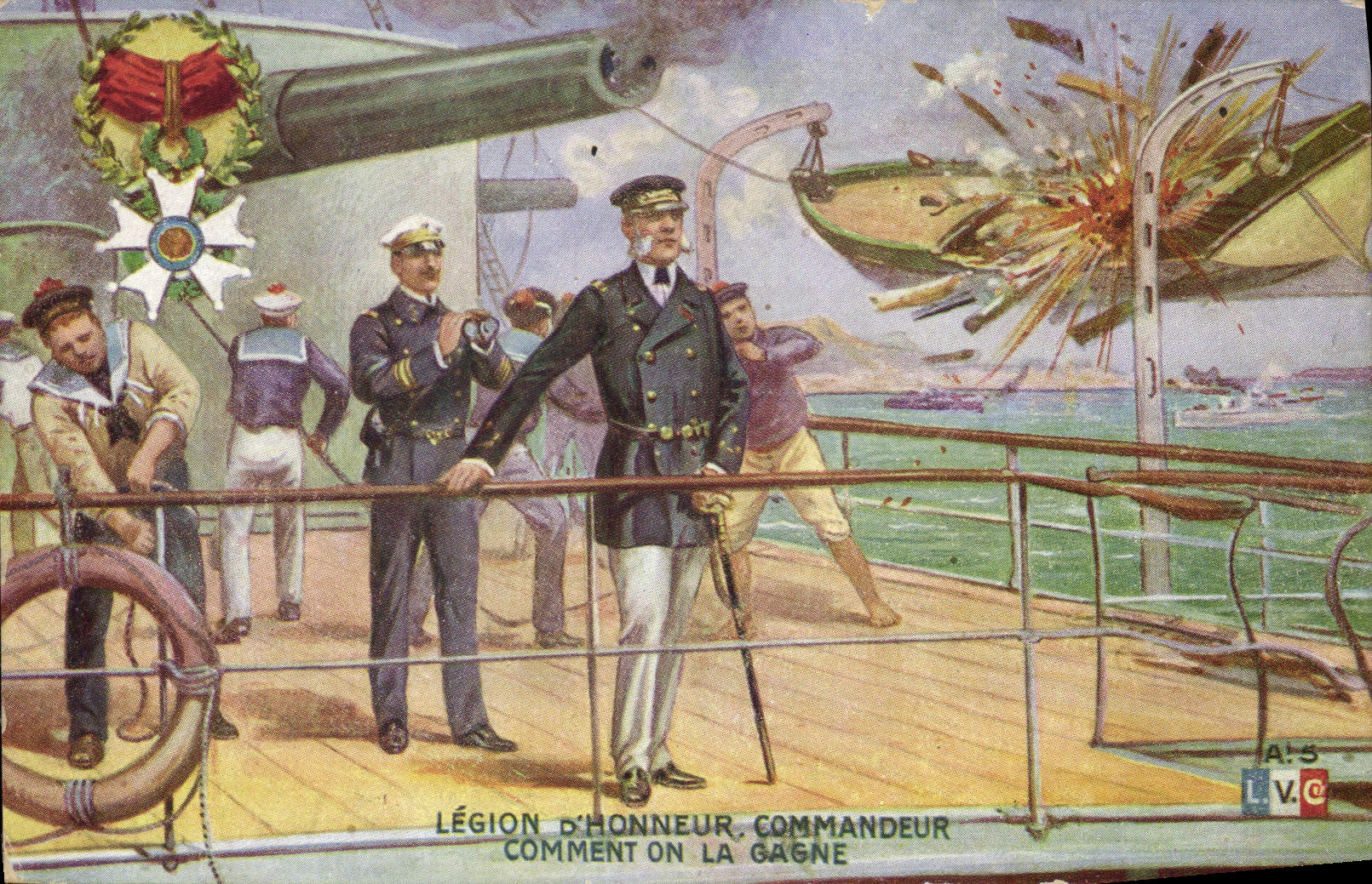 Legión de la medalla de Militaria de la POSTAL de la VENDIMIA de marineros del honor