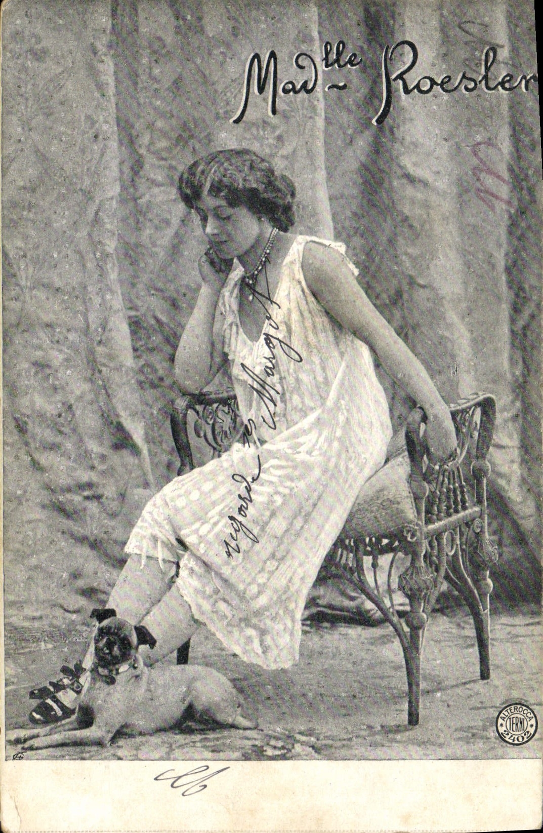 VINTAGE POSTCARD Theater Miss Roesler