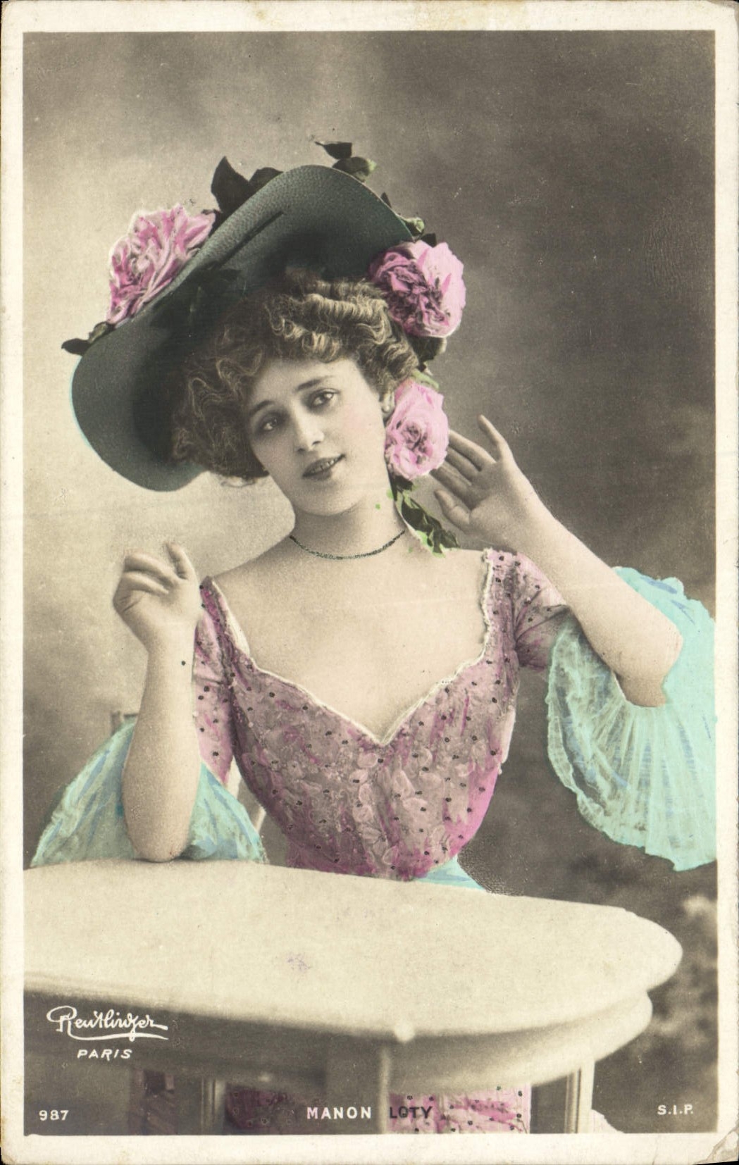 VINTAGE POSTCARD Theater Manon Levy