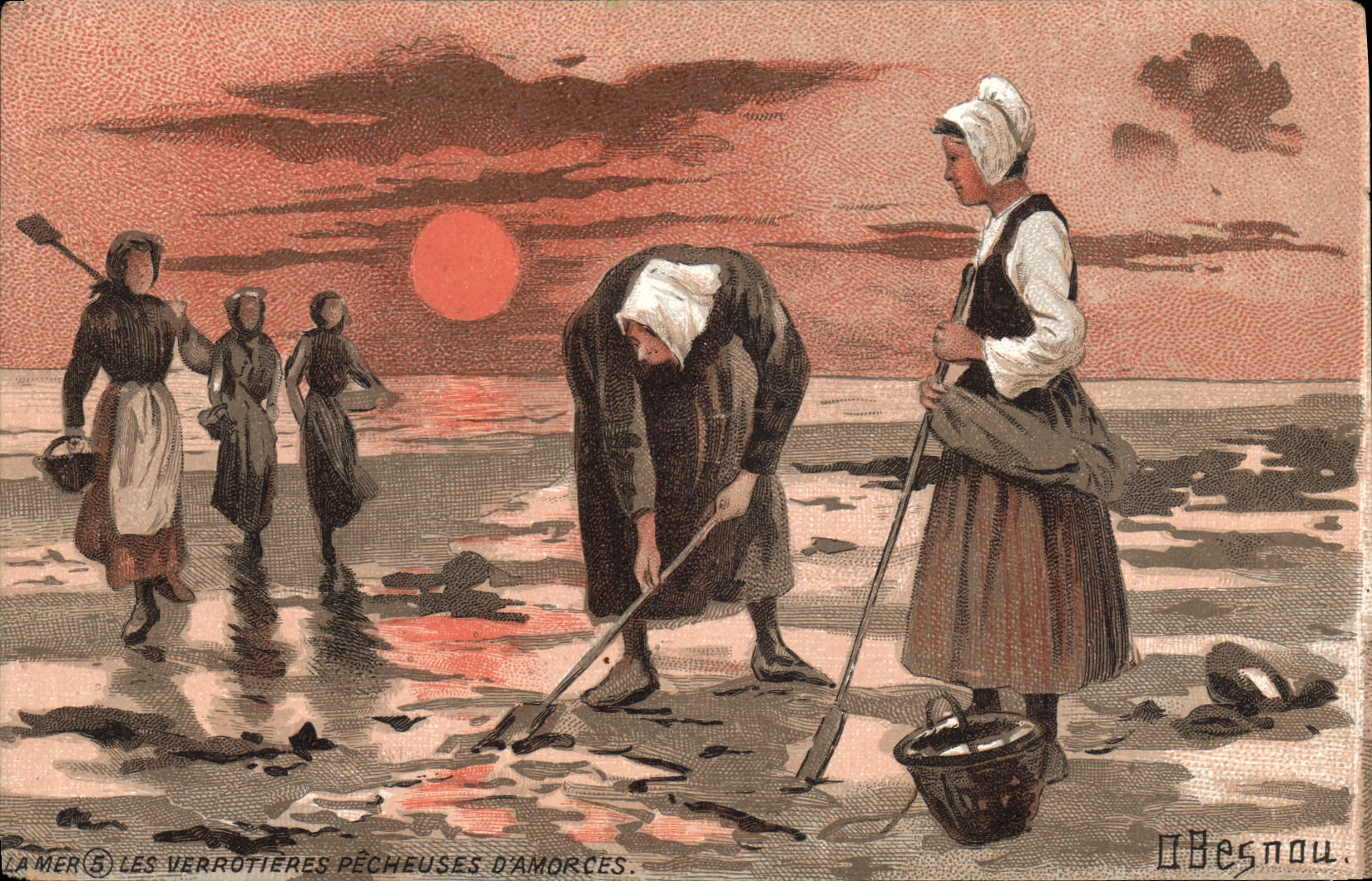 El Sinning del ilustrador de Besnou de la fantasía de la POSTAL de la VENDIMIA del café del Mocha de Leroux de los arrancadores