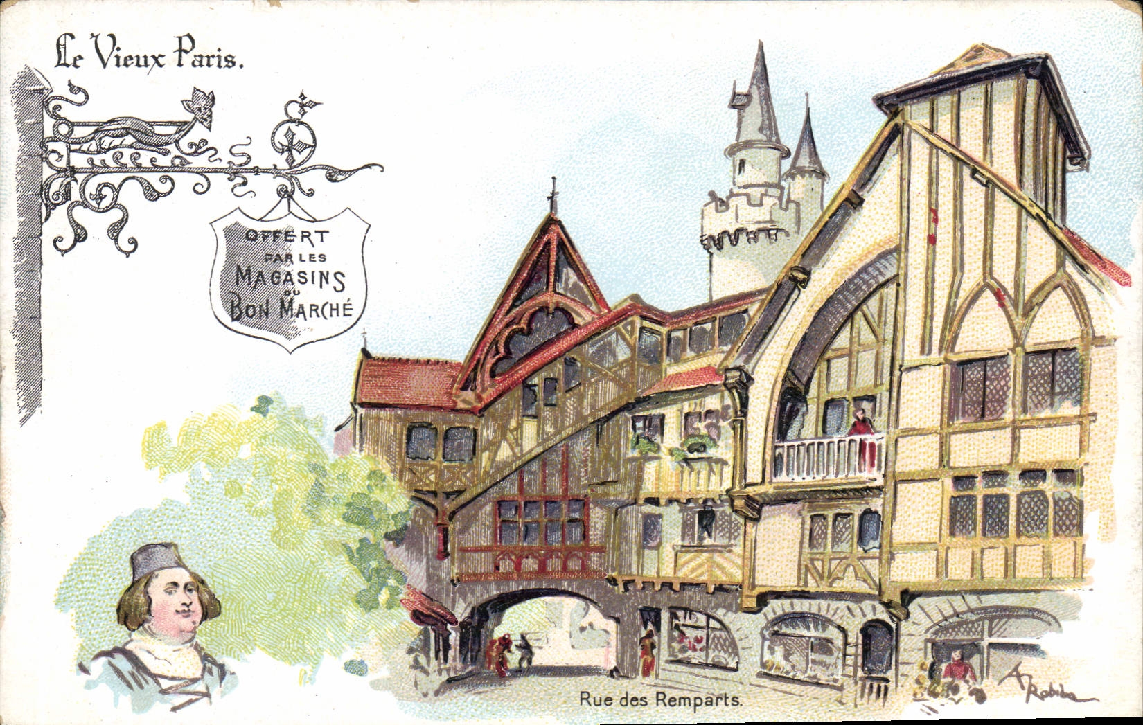 CPA Vieux Paris Au Bon Marche Maison Boucicaut Rue des remparts