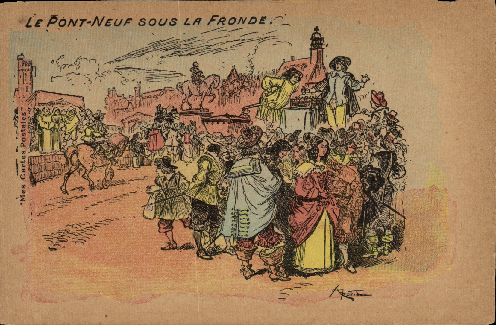 CPA Vieux Paris Le Pont Neuf sous la Fronde