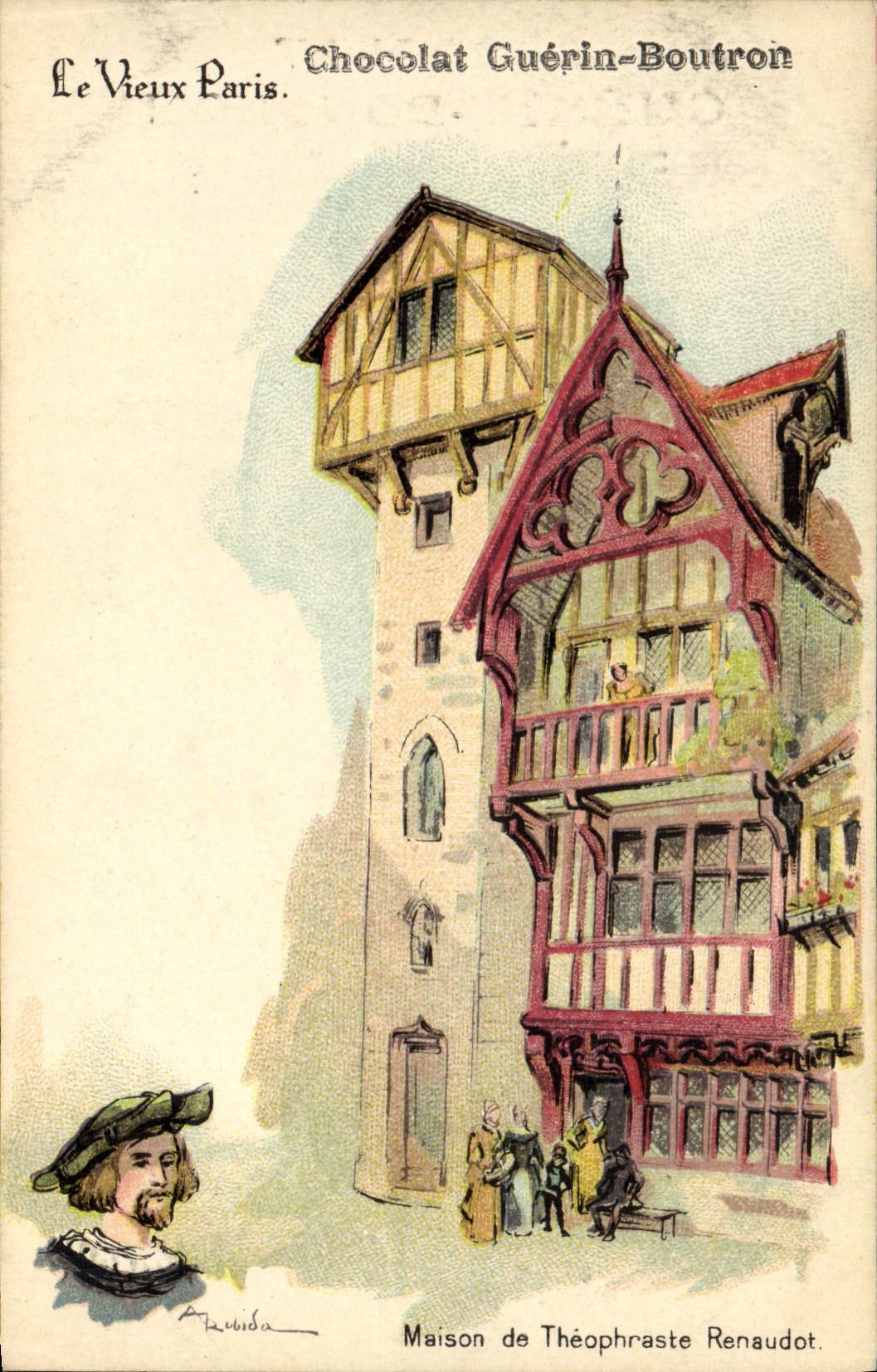 CPA Vieux Paris Chocolat Guerin Boutron Maison de Theophraste Renaudot 