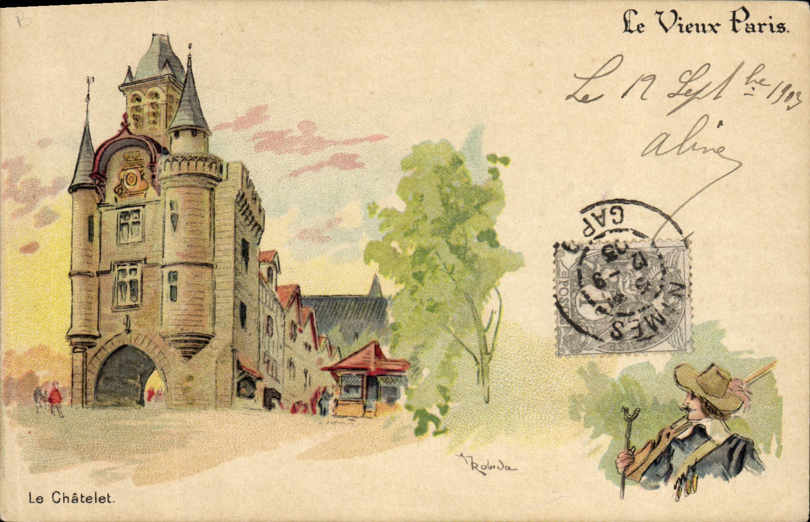 VINTAGE POSTCARD Old Paris Chatelet