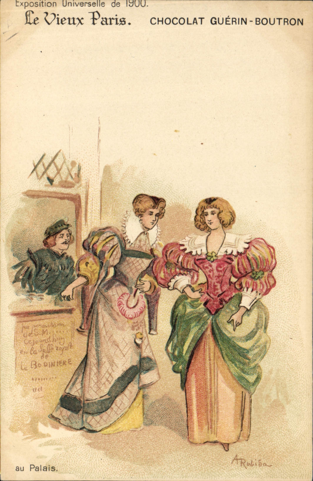 CPA Vieux Paris Exposition universelle de 1900 Chocolat Guerin Boutron Au Palais