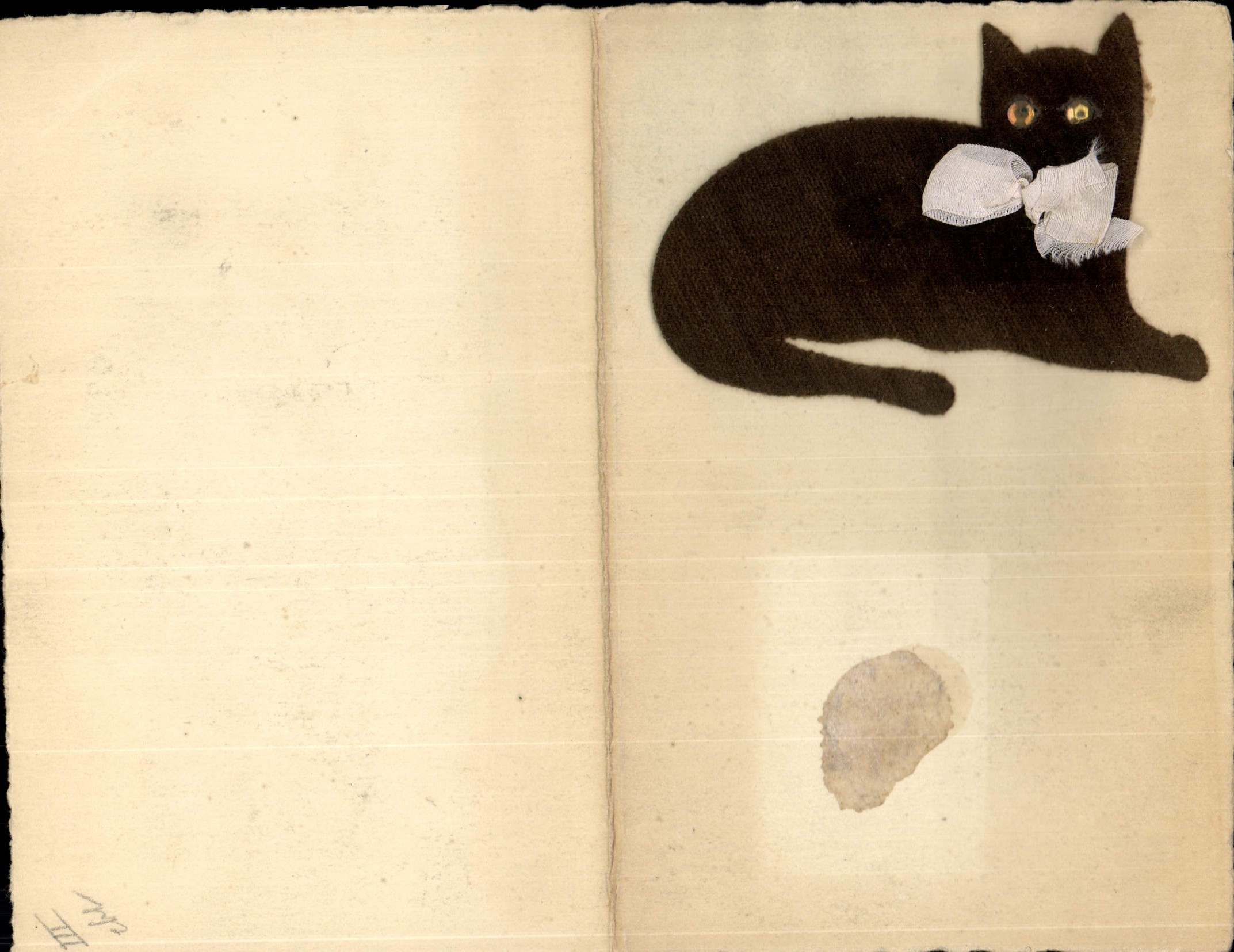 VINTAGE POSTCARD Cat Cats Kitten (out of baize)