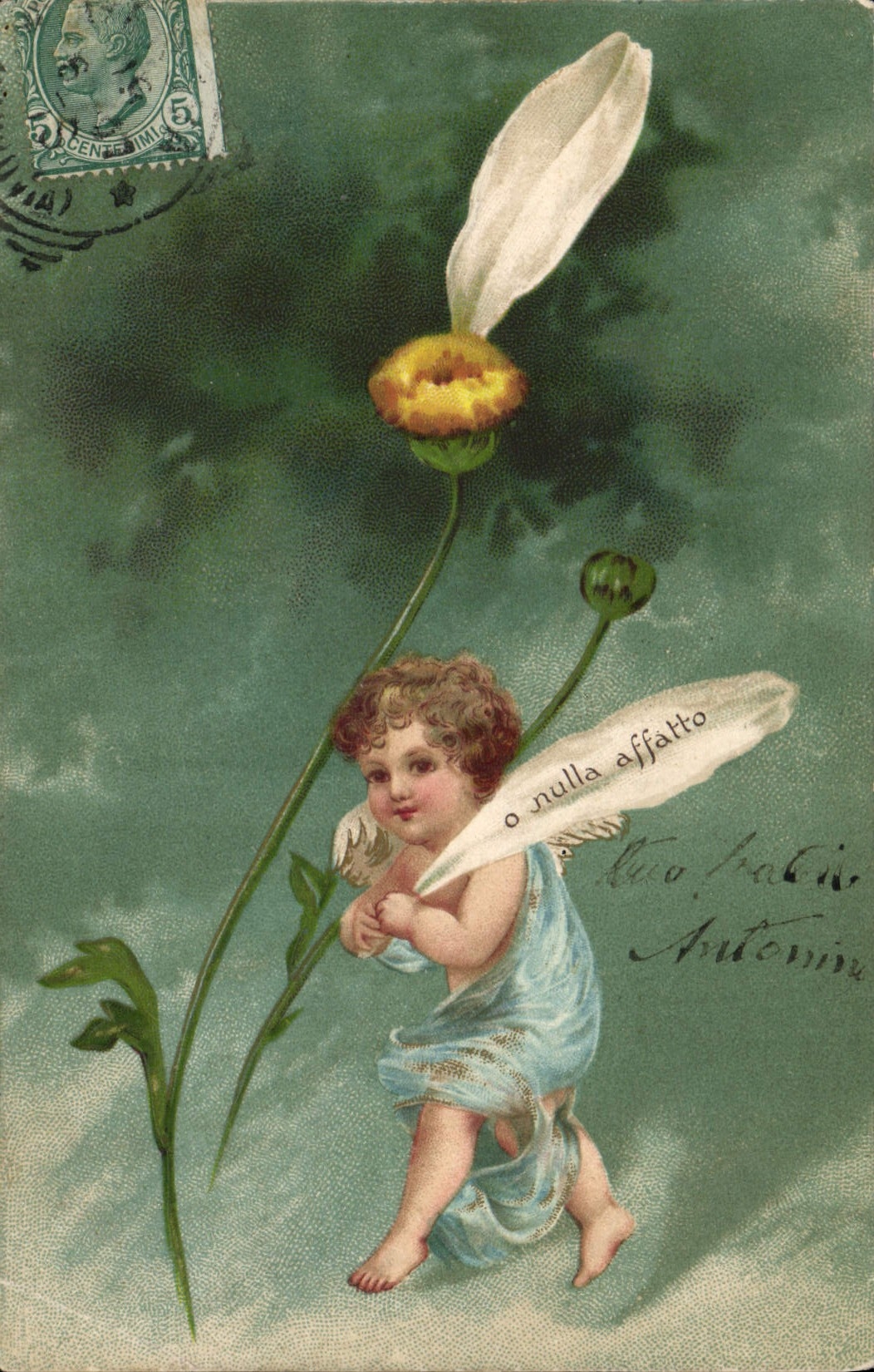 CPA Ange Fleur Ange O nulla affatto